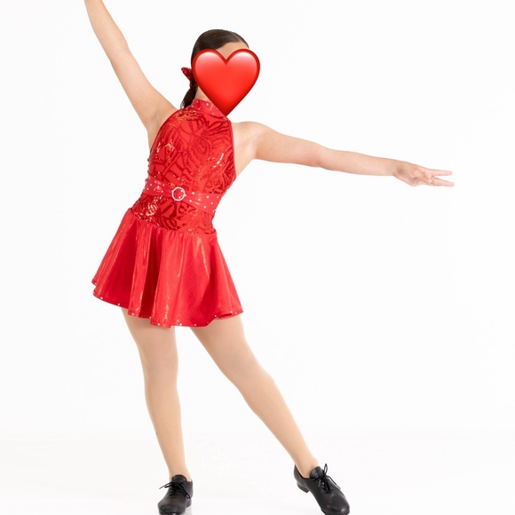 A Wish Come True Don't Call me Baby Red Sequin Dress Dance Costume